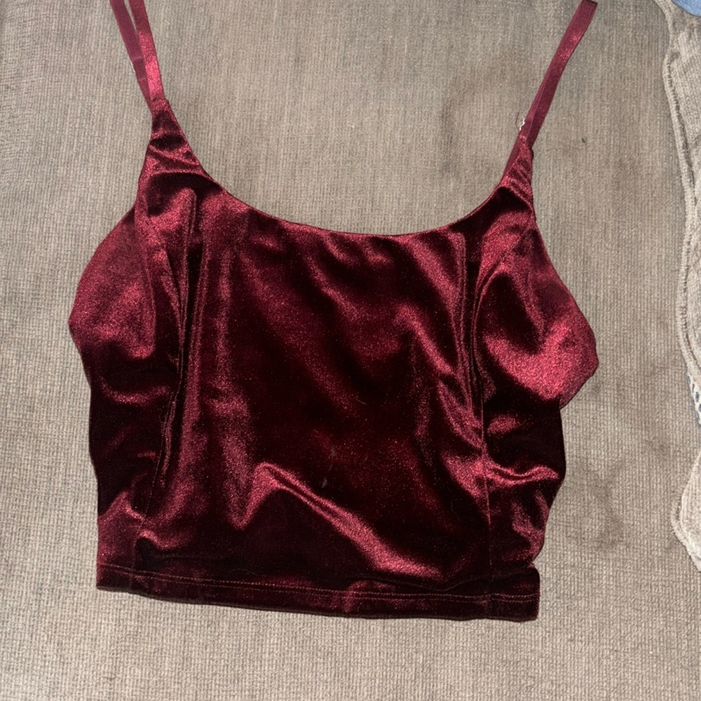 Maroon crop top